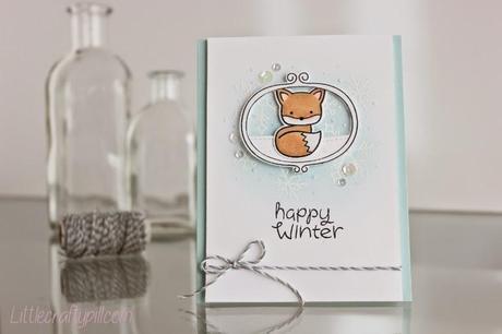 Winter card with Lawn Fawn