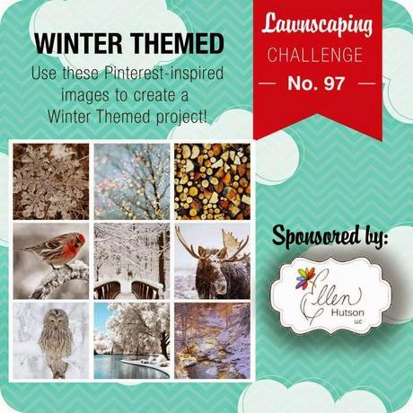 Winter card with Lawn Fawn