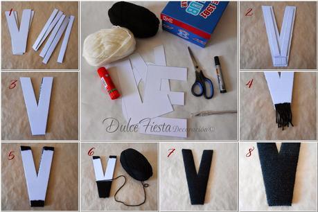 DIY Letras forradas de lana