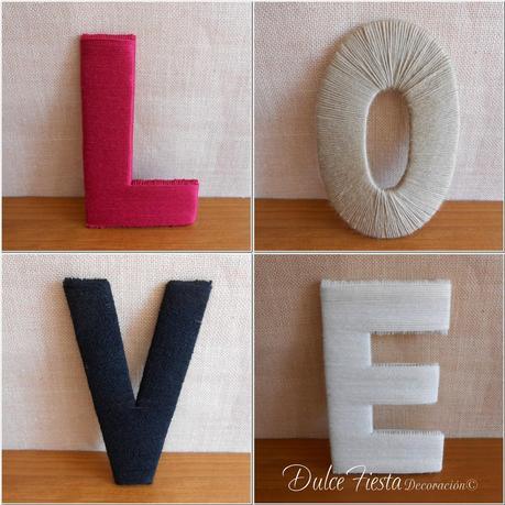DIY Letras forradas de lana
