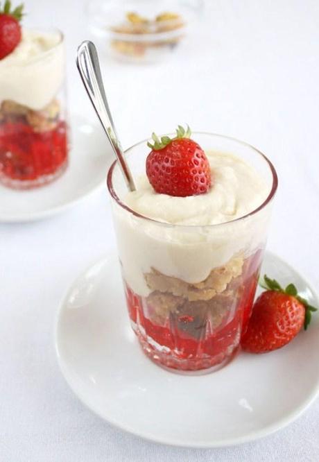 Trifle de Panetón y Fresas