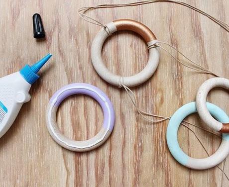 DIY MACETAS COLGANTES CON ANILLAS DE MADERA