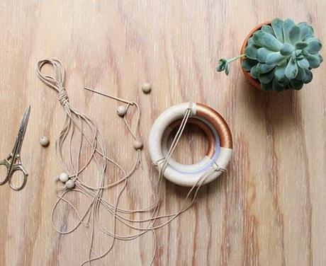 DIY MACETAS COLGANTES CON ANILLAS DE MADERA
