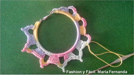 Customiza unas argollas con crochet. Zarcillos o pendientes tejidos a ganchillo (Customized earrings with crochet)