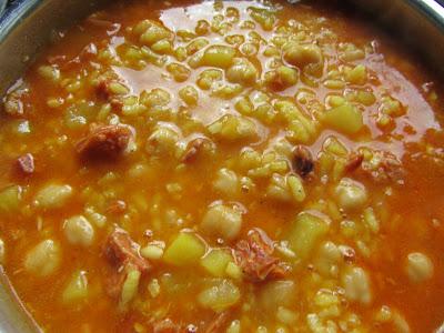 Potaje de invierno al azafrán