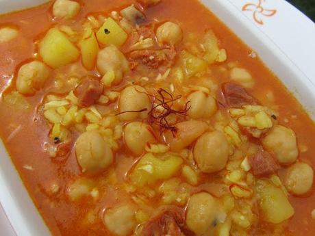 Potaje de invierno al azafrán