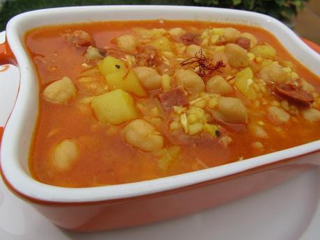 Potaje de invierno al azafrán