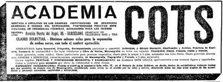 PLAÇA SANTA ANNA,1879, ACADEMIA COST, BARCELONA...EN LA BARCELONA DE ABANS, D' AVUI I DE SEMPRE...12-01-2015...!!!
