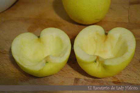 Manzanas rellenas de arroz