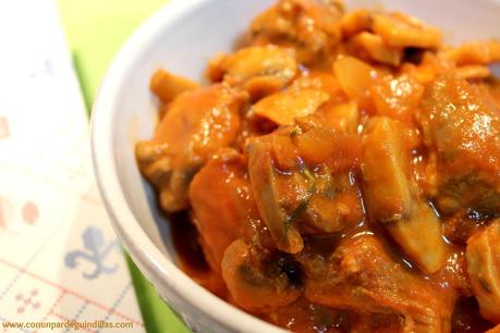 Sauté de veau marengo (Estofado oscuro de ternera de Julia Child)