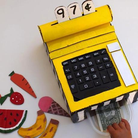 caja registradora juguete carton diy