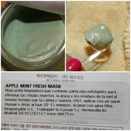 Mascarilla Apple Mint Fresh Mask de Skin79