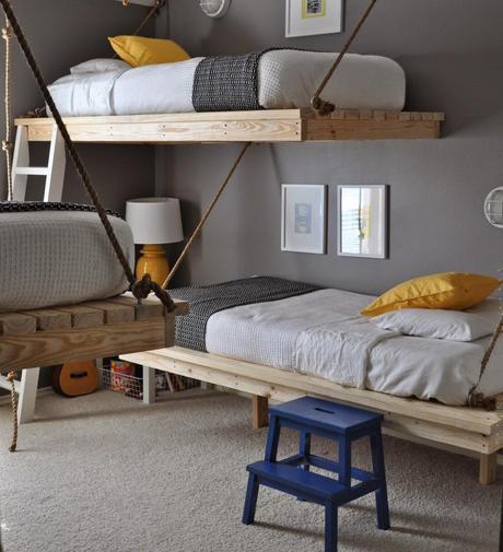 Dormitorio compartido con literas handmade3