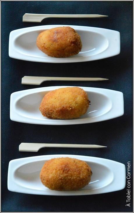 Croquetas de Merluza y Ajos fritos con un Toque de Guindilla