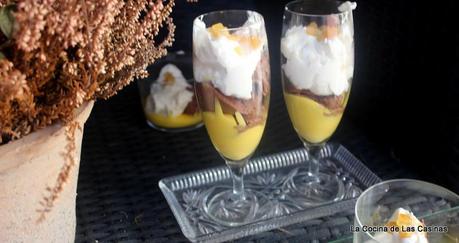 Crema de Naranja con Mousse de Naranja Confitada y Chocolate