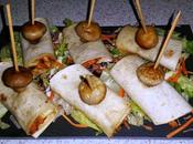 Tortillas trigo rellenas pollo tandoori masala