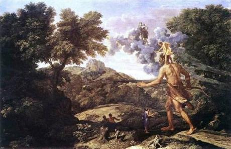 Landscape with Diana(Artemisa)  and Orion -- Nicolas Poussin 1660-64