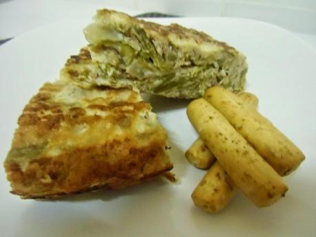 Tortilla de judías verdes y atún