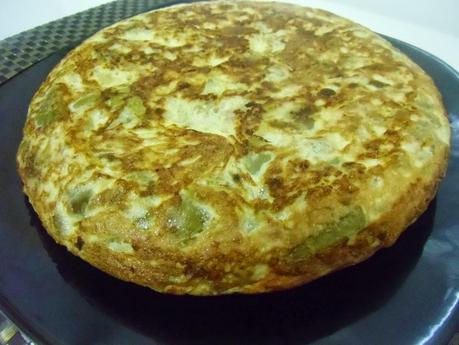 Tortilla de judías verdes y atún