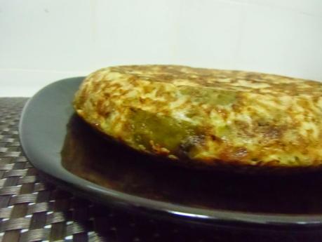 Tortilla de judías verdes y atún
