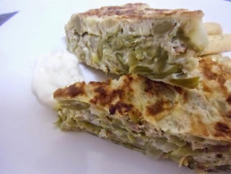Tortilla de judías verdes y atún
