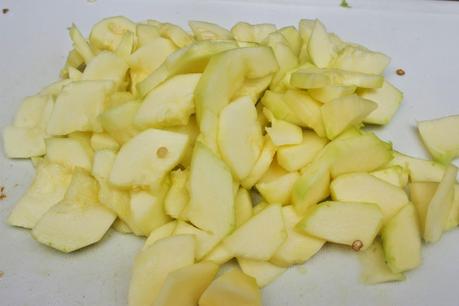 Pisto con pollo gratinado con queso cheddar