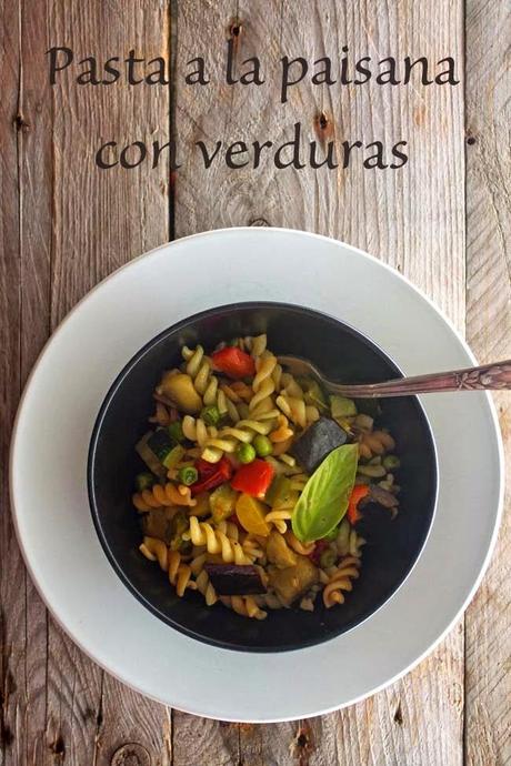 Pasta a la paisana con verduras
