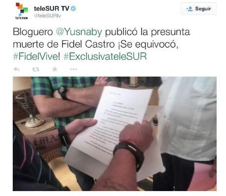 Show de Telesur revive el rumor de la muerte de Fidel Castro