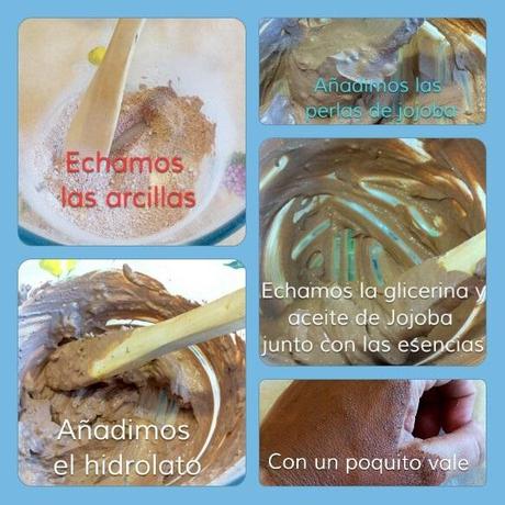 Exfoliante casero con perlas de jojoba y arcilla.
