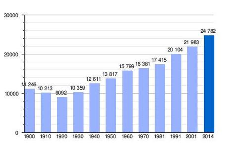 Demografía, pirámide de población, evolución de la población y núcleos de población
