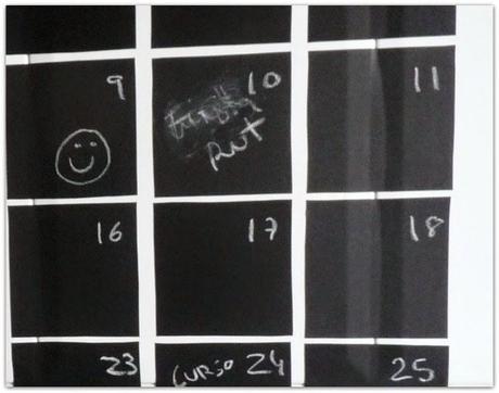 Calendario de pizarra Calendario de pizarra