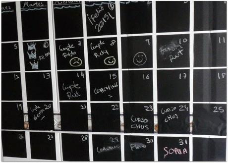 Calendario de pizarra Calendario de pizarra