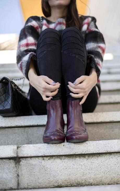 red, black and white checked sweater red, black and white checked sweater