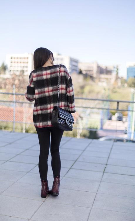 red, black and white checked sweater red, black and white checked sweater