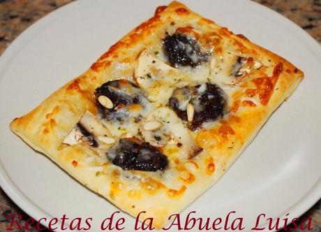 PIZZA DE HOJALDRE CON MORCILLA