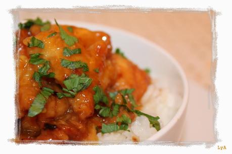 Pollo a la naranja chino... con arroz basmati