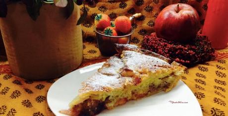 Tarta de almendras con frutas