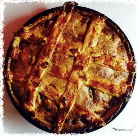 Tarta de almendras con frutas