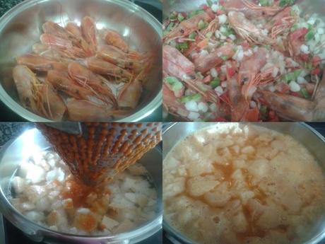 Sopa de pescado y marisco sencilla