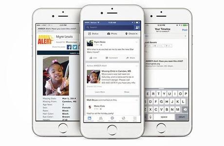 Facebook alertará sobre niños desaparecidos