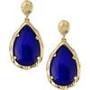 pendientes dorados y azules
