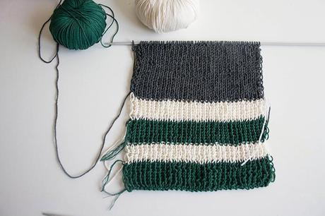 LAS COSAS QUE TEJÍ EN EL 2014 bufanda tricolor