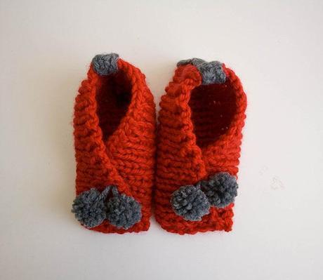 LAS COSAS QUE TEJÍ EN EL 2014 babuchas andar por casa punto