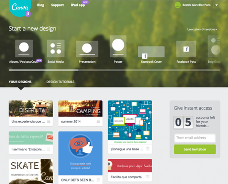 Herramientas de diseño para no diseñadores Canva diseños redes sociales