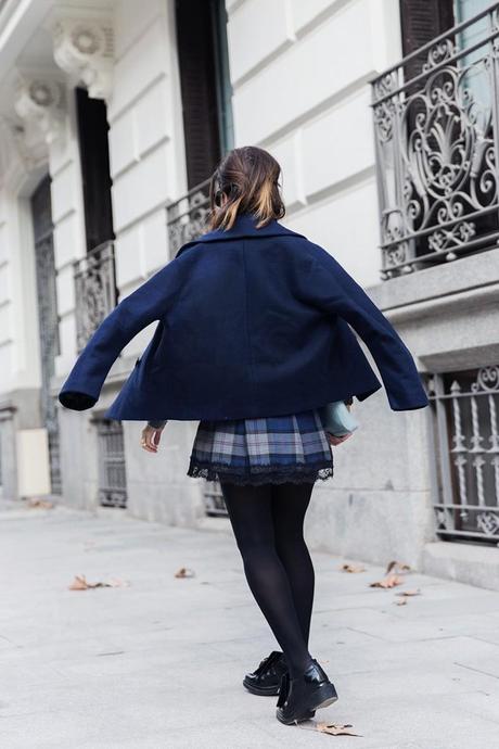 Checked_Skirt-Cashmere_Sweater-Navy_Jacket-Loafers-Outfit-Street_Style-Collage_Vintage-13