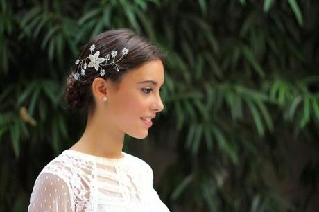 Tocado de novia Estrella de La Cala hilos de plata