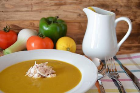 CREMA DE VERDURAS CON POLLO