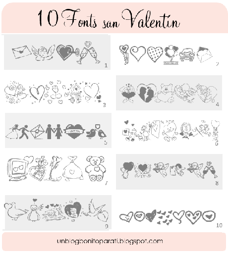 Tipos de letras para San Valentin