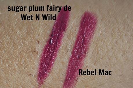 Dupe de la semana : Rebel de MAC VS sugar plum fairy de Wet N Wild