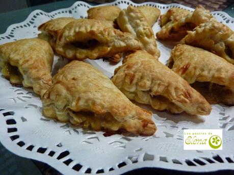 Pasteles de hojaldre rellenos de mermelada de calabacín y naranja